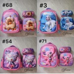 #1 bolso escolares tripack (niña y niño. ) clip foto entre ver mas modelos
