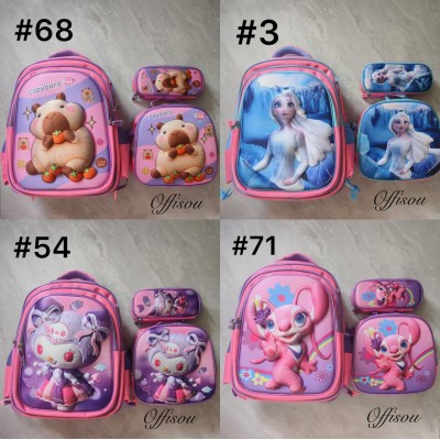#1 bolso escolares tripack (niña y niño. ) clip foto entre ver mas modelos