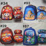 #1 bolso escolares tripack (niña y niño. ) clip foto entre ver mas modelos