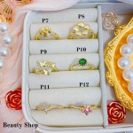 #p Anillos ajustable Baño oro 18 k  (&7)