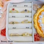 #p Anillos ajustable Baño oro 18 k  (&7)