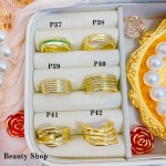 #p Anillos ajustable Baño oro 18 k  (&7)