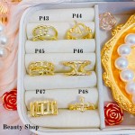 #p Anillos ajustable Baño oro 18 k  (&7)