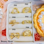 #p Anillos ajustable Baño oro 18 k  (&7)