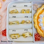#p Anillos ajustable Baño oro 18 k  (&7)
