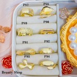 #p Anillos ajustable Baño oro 18 k  (&7)