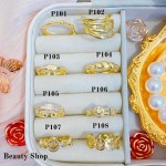#p Anillos ajustable Baño oro 18 k  (&7)