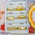 #p Anillos ajustable Baño oro 18 k  (&7)