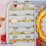 #p Anillos ajustable Baño oro 18 k  (&7)
