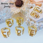 anillo de letra oro chino lujos 8.50&