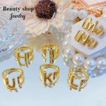 anillo de letra oro chino lujos 8.50&