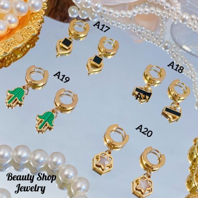 #A Zarcillo con dije color acero inoxidable 1$(&6)
