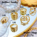 #L Anillos Tipo Chunky Oro Chino 9.50&