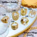 #L Anillos Tipo Chunky Oro Chino 9.50&