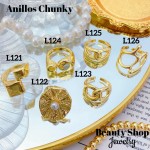 #L Anillos Tipo Chunky Oro Chino 9.50&
