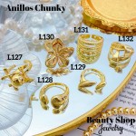 #L Anillos Tipo Chunky Oro Chino 9.50&
