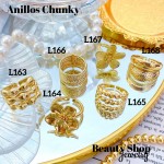 #L Anillos Tipo Chunky Oro Chino 9.50&