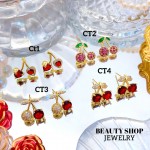 #ct zarcillo cereza oro chino18k 11&