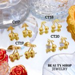 #ct zarcillo cereza oro chino18k 11&