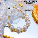 pulsera de balin ajustable oro chino 12mm