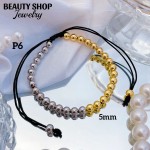 pulsera balin ajustable oro chino 6mm