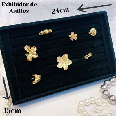 exhibidor anillo negro 19.50&
