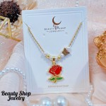 juego cadena rosa con balines Oro chino