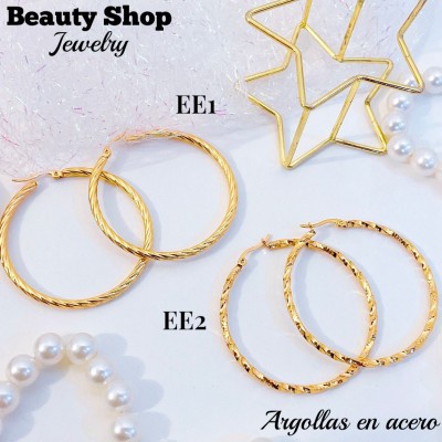 #G Argolla liso grande acero & (&3.6）