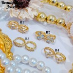 #R Argolla piedras blanco (&5) precio Neto 