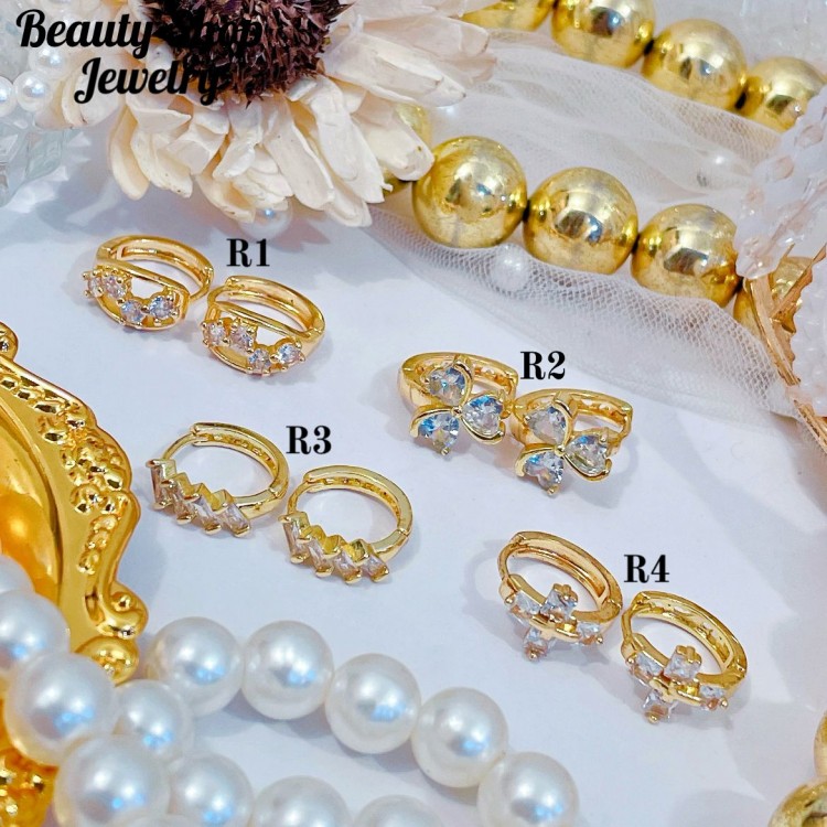 #R Argolla piedras blanco (&5) precio Neto 