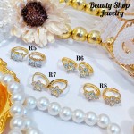 #R Argolla piedras blanco (&5) precio Neto 