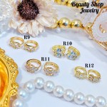 #R Argolla piedras blanco (&5) precio Neto 