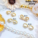 #R Argolla piedras blanco (&5) precio Neto 