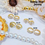 #R Argolla piedras blanco (&5) precio Neto 