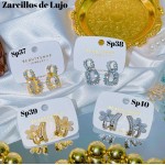 #Sp zarcillo lujos oro chino 18k 