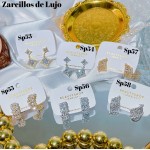 #Sp zarcillo lujos oro chino 18k 