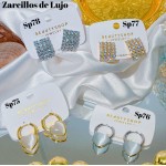 #Sp zarcillo lujos oro chino 18k 