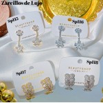 #Sp zarcillo lujos oro chino 18k 