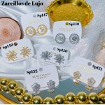 #Sp zarcillo lujos oro chino 18k 