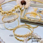 Pulsera lujo baño oro 18k (36 modelo)(&24）