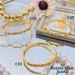 Pulsera lujo baño oro 18k (36 modelo)(&24）