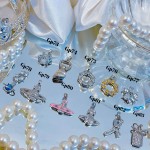 #Gp cadena con dije plateado  solo dije 1.85$ (12.50&）14&con ajustable 2.7$
