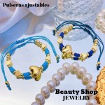 pulsera ajustable con dije corazon 12&