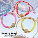 pulsera ajustable con dije corazon 12&