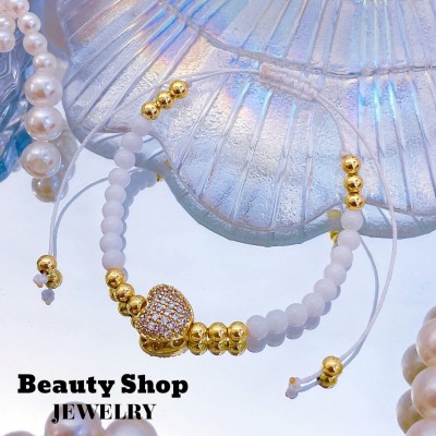 pulsera ajustable con dije corazon 12&