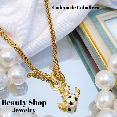cadena con dije caballero acero