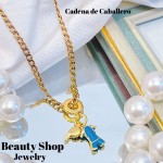 cadena con dije caballero acero
