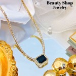 Collar de Piedras elementales Oro Chino 22&