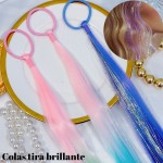 cola tila brillante  para nina