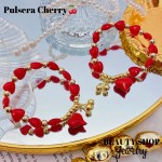 pulsera cereza oro chino